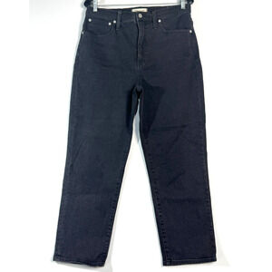 Madewell Pants Women's Size 30 Black Denim Jeans Classic Straight Fit Jean Mom